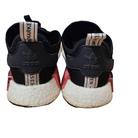 Adidas Women's NMD_R1 Black Running Shoes Pink Metallic Gently Worn Size 7 - Picture 4 of 6